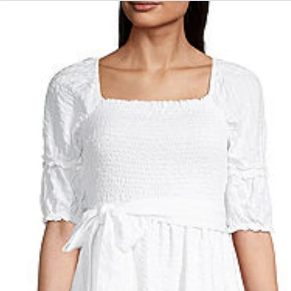 PAYTON and Parker Elbow Puff Sleeve A line Dress